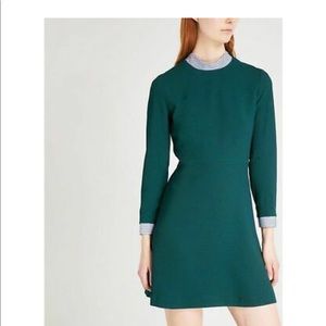 Sandro paris TEAL collared dress